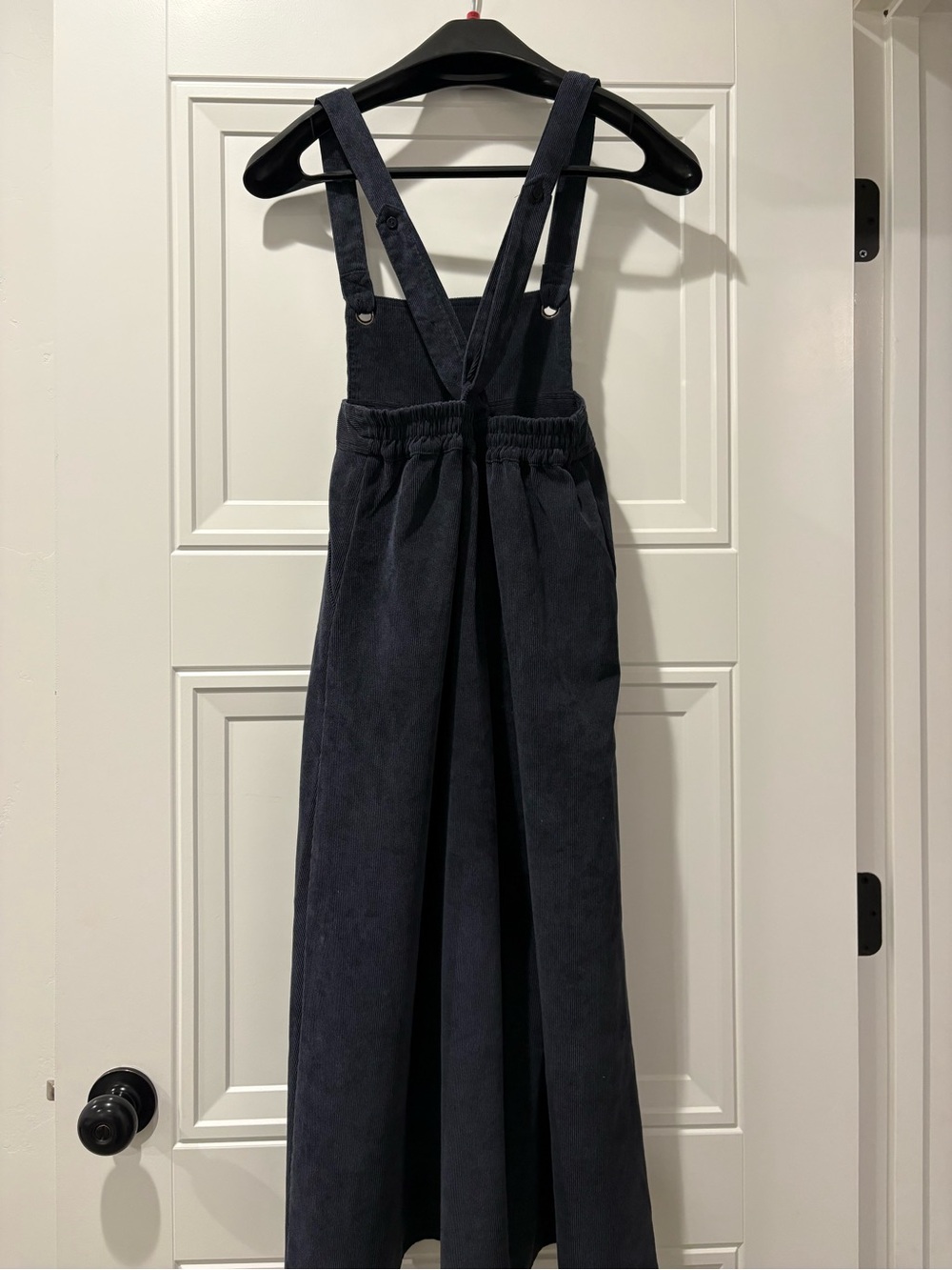 Navy Blue Corduroy Jumper Dress